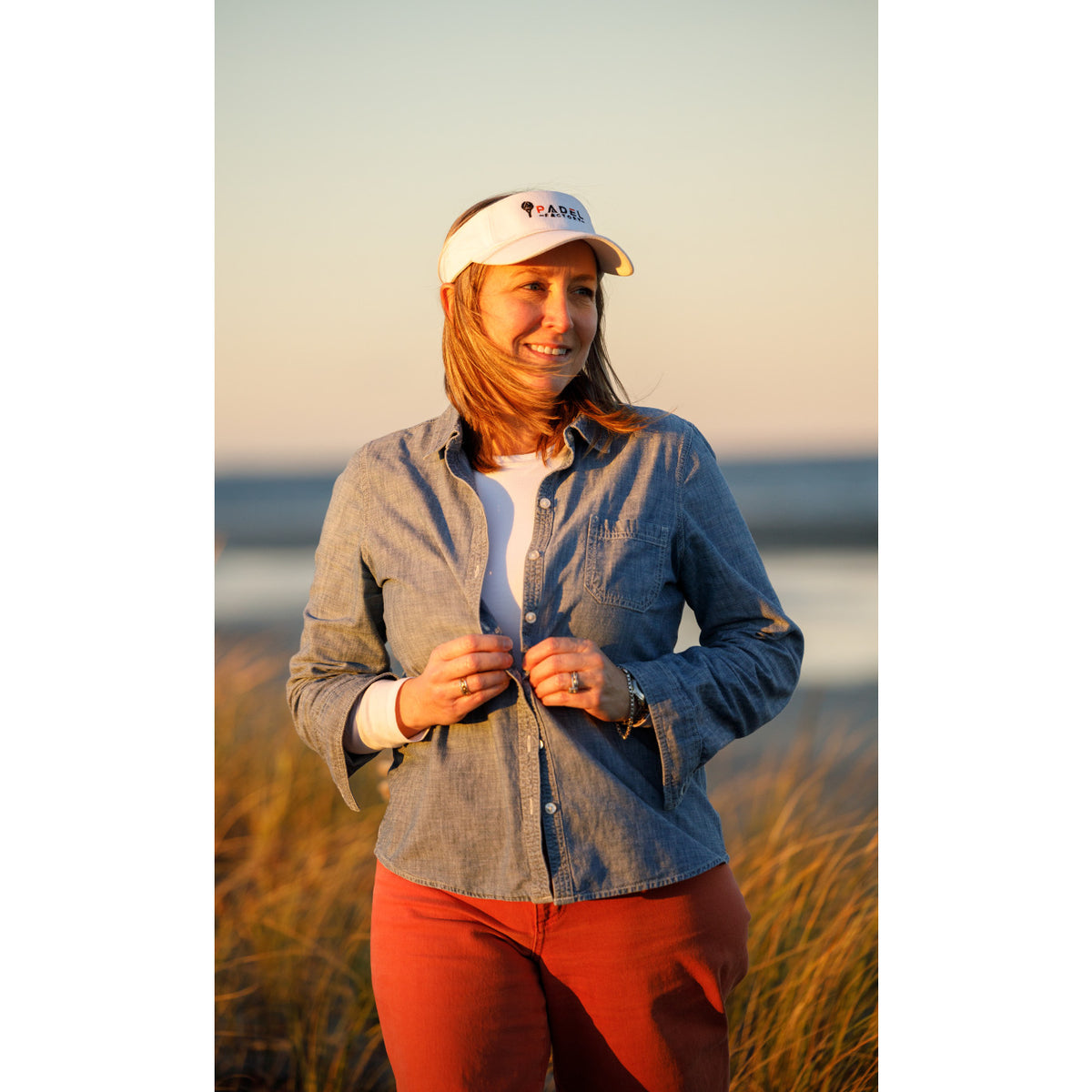Merrimack Hat Co. Cotton Sun and Sport Visor Transfer - White - View 5