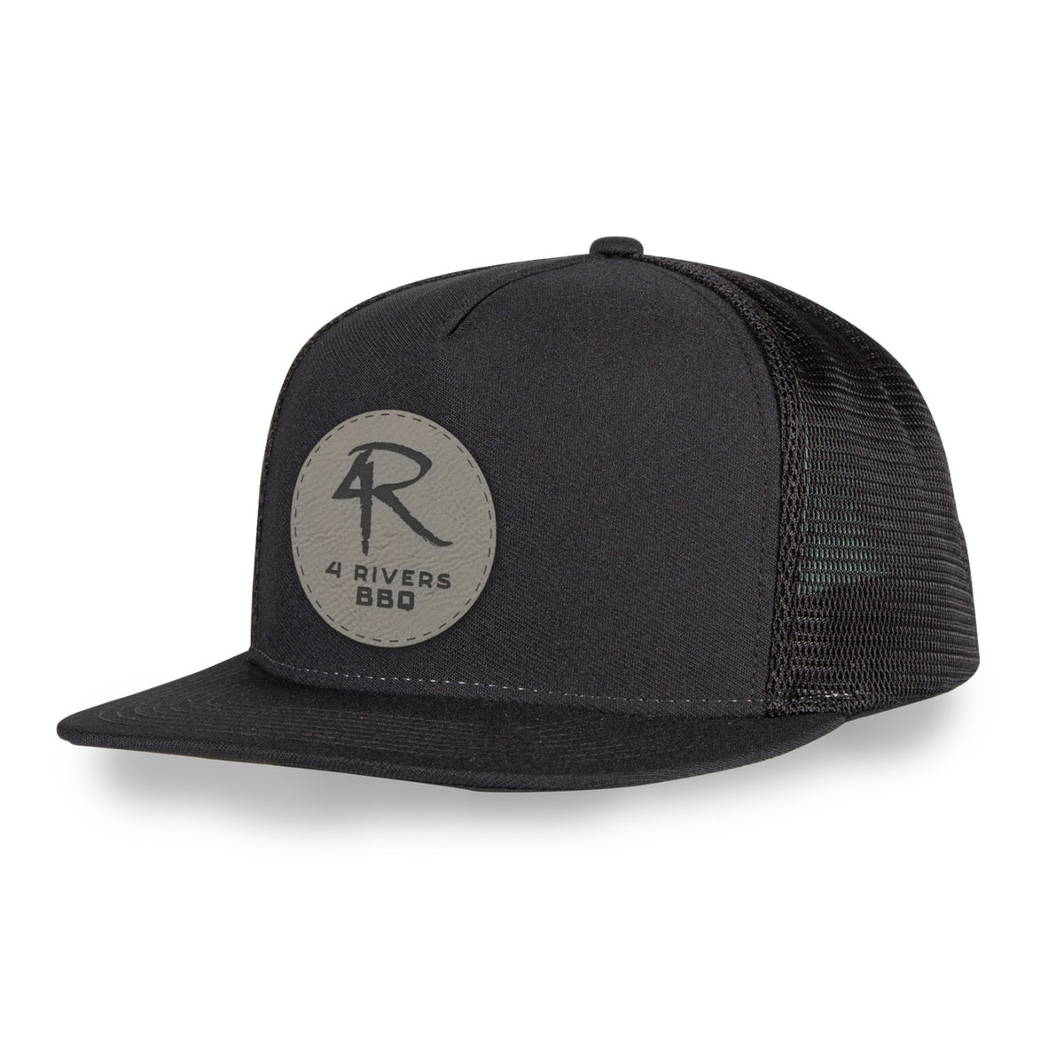 Merrimack Hat Co. Knox Quick Dry Trucker, 5 Panel Transfer - Black - View 1