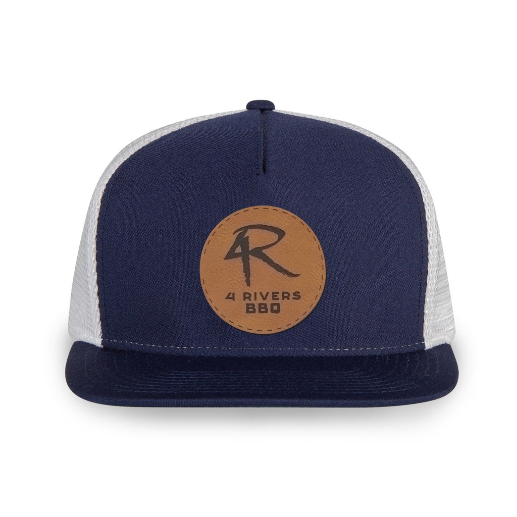 Merrimack Hat Co. Knox Quick Dry Trucker, 5 Panel Transfer - Navy/White - View 2