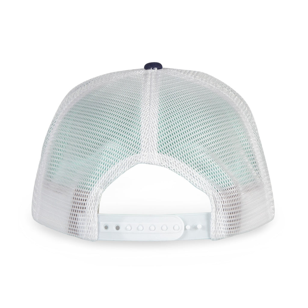 Merrimack Hat Co. Knox Quick Dry Trucker, 5 Panel Transfer - Navy/White - View 4