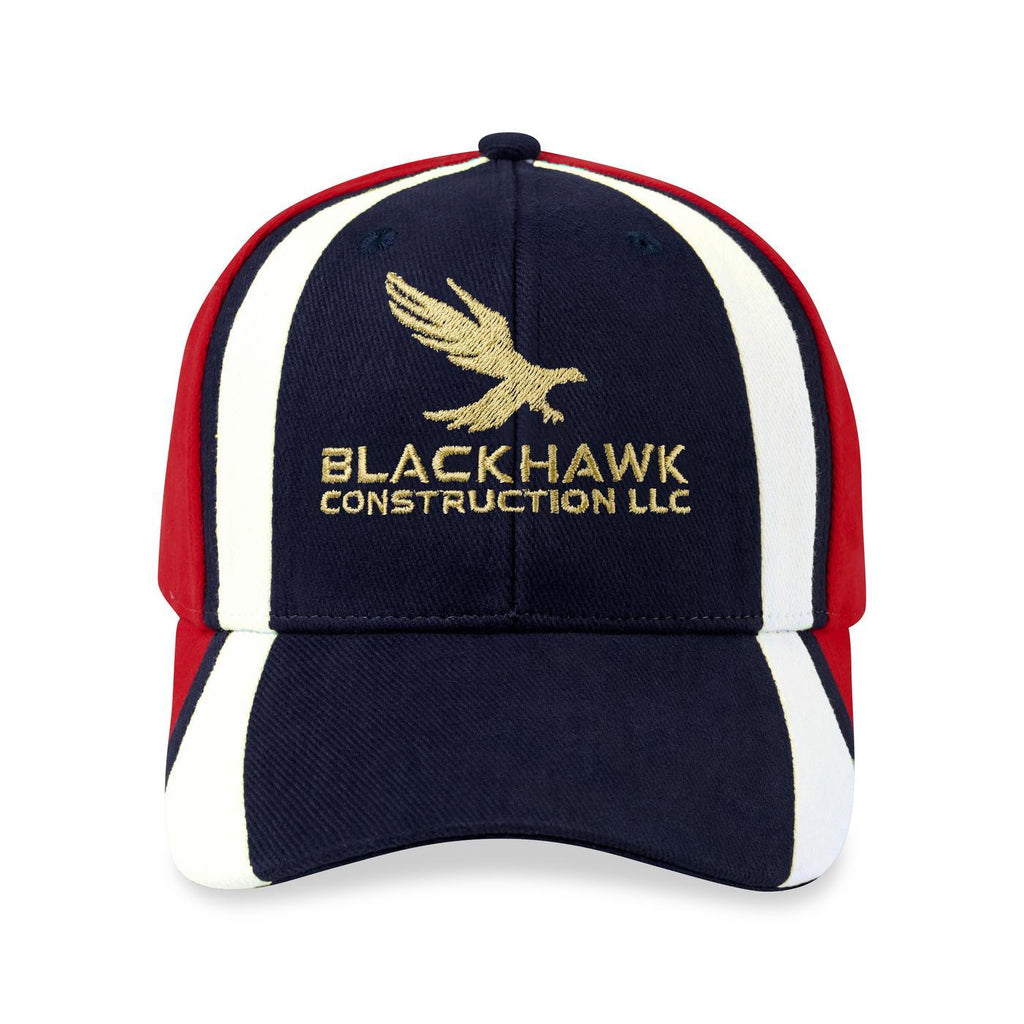 Merrimack Hat Co. Patriot Red White and Blue Cap Embroidery - Red/White/Blue - View 2