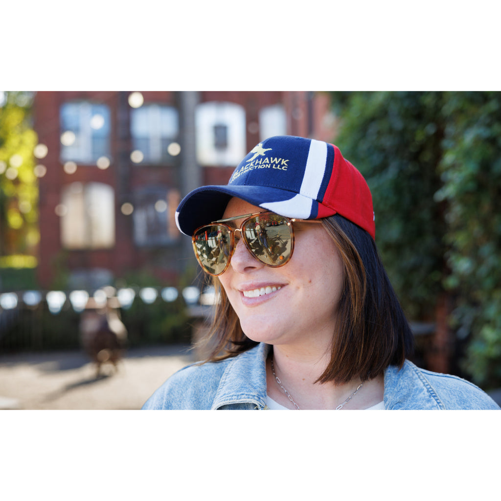 Merrimack Hat Co. Patriot Red White and Blue Cap Embroidery - Red/White/Blue - View 6