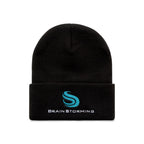 Merrimack Hat Co. Wide Cuff Knit Beanie Embroidery - Black - View 1