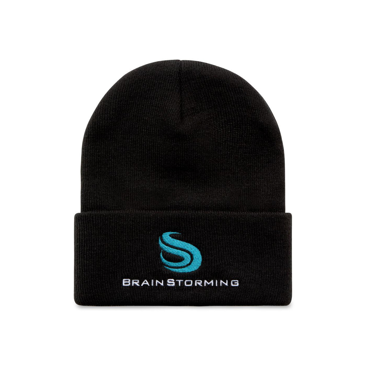 Merrimack Hat Co. Wide Cuff Knit Beanie Embroidery - Black - View 1