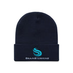 Merrimack Hat Co. Wide Cuff Knit Beanie Embroidery - Navy - View 1