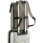 Merritt Recycled Computer Backpack with Flap Pocket, 15 Inch Transfer - Charcoal - Luggage Strap