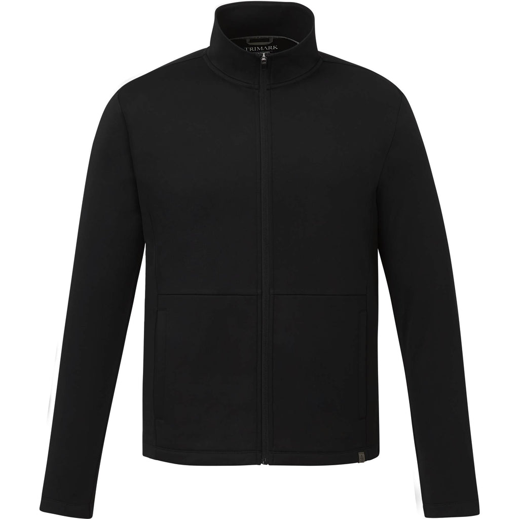 Merritt Recycled Fleece Full Zip for Men Transfer - Black - Front