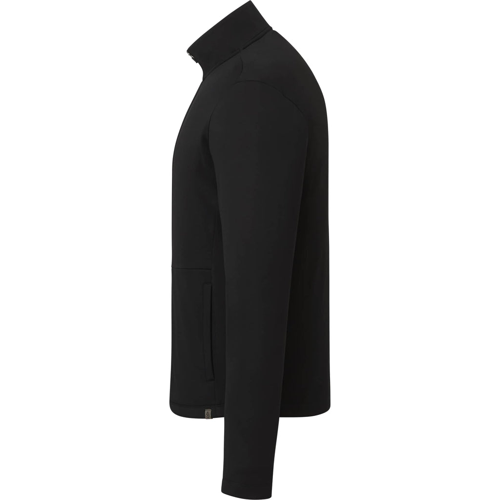 Merritt Recycled Fleece Full Zip for Men Transfer - Black - Left Side