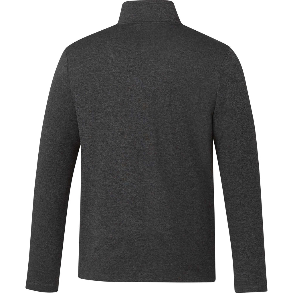 Merritt Recycled Fleece Full Zip for Men Transfer - Heather Dark Charcoal - Back