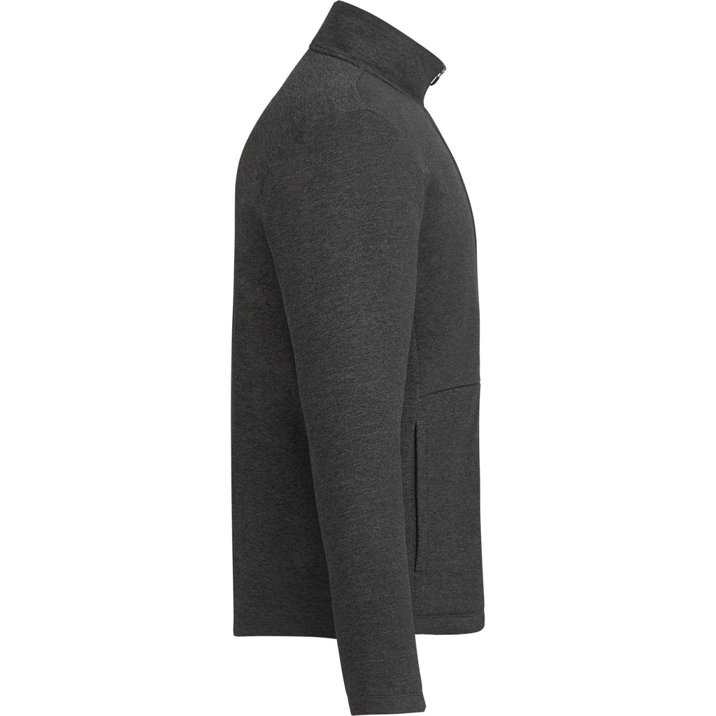 Merritt Recycled Fleece Full Zip for Men Transfer - Heather Dark Charcoal - Right Side