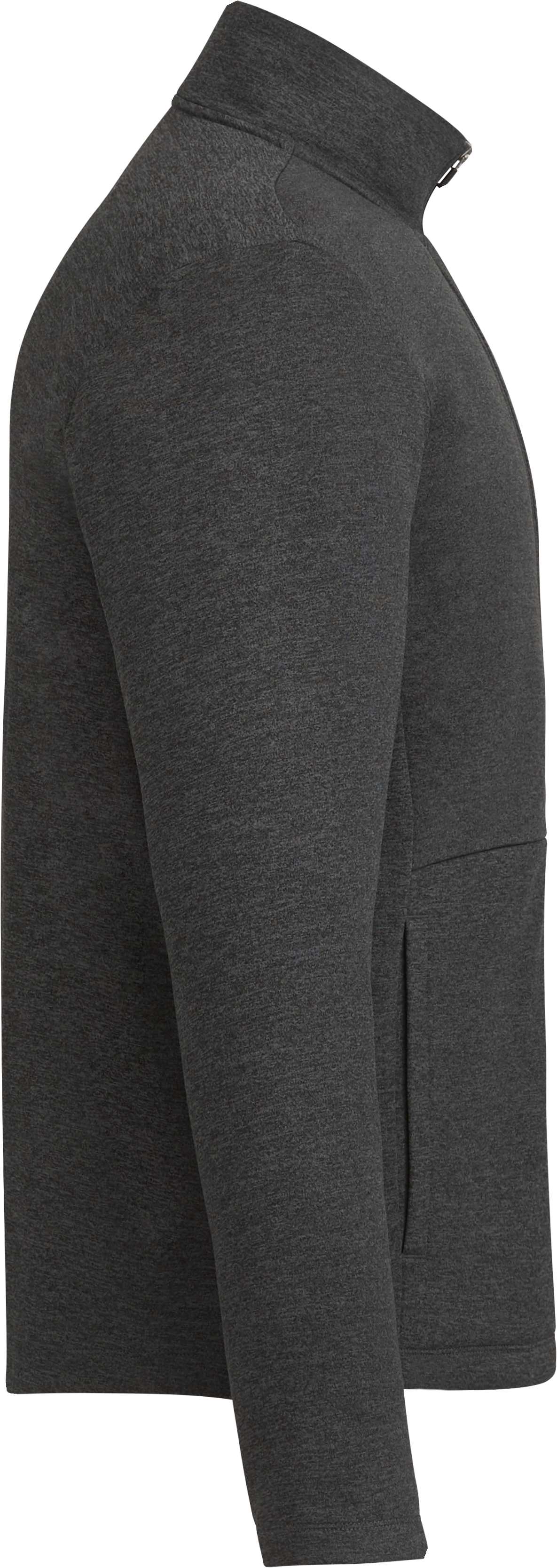Merritt Recycled Fleece Full Zip for Men Transfer - Heather Dark Charcoal - Right Side