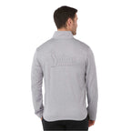 Merritt Recycled Fleece Full Zip for Men Transfer - Heather Grey - Back On Model