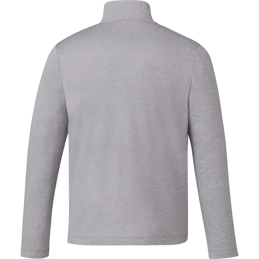 Merritt Recycled Fleece Full Zip for Men Transfer - Heather Grey - Back