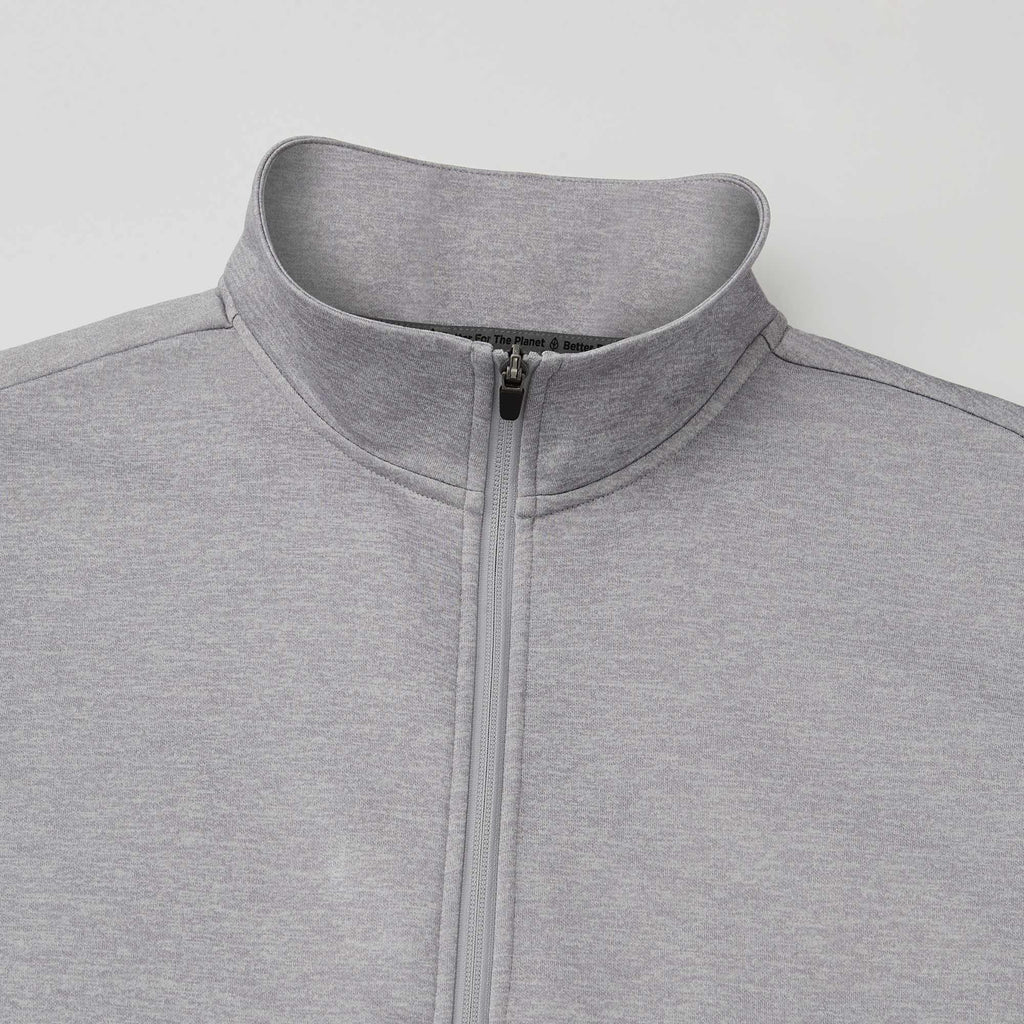 Merritt Recycled Fleece Full Zip for Men Transfer - Heather Grey - Detail 2