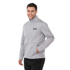 Merritt Recycled Fleece Full Zip for Men Transfer - Heather Grey - Left Angle On Model