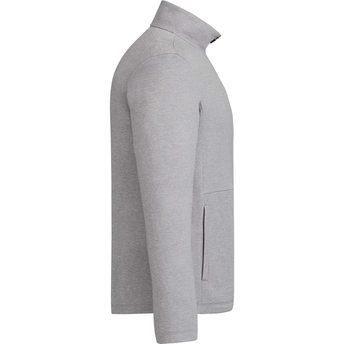 Merritt Recycled Fleece Full Zip for Men Transfer - Heather Grey - Right Side