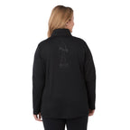 Merritt Recycled Fleece Full Zip for Women Transfer - Black - Back On Model
