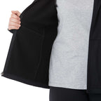Merritt Recycled Fleece Full Zip for Women Transfer - Black - Detail On Model 3