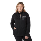 Merritt Recycled Fleece Full Zip for Women Transfer - Black - Front On Model 2