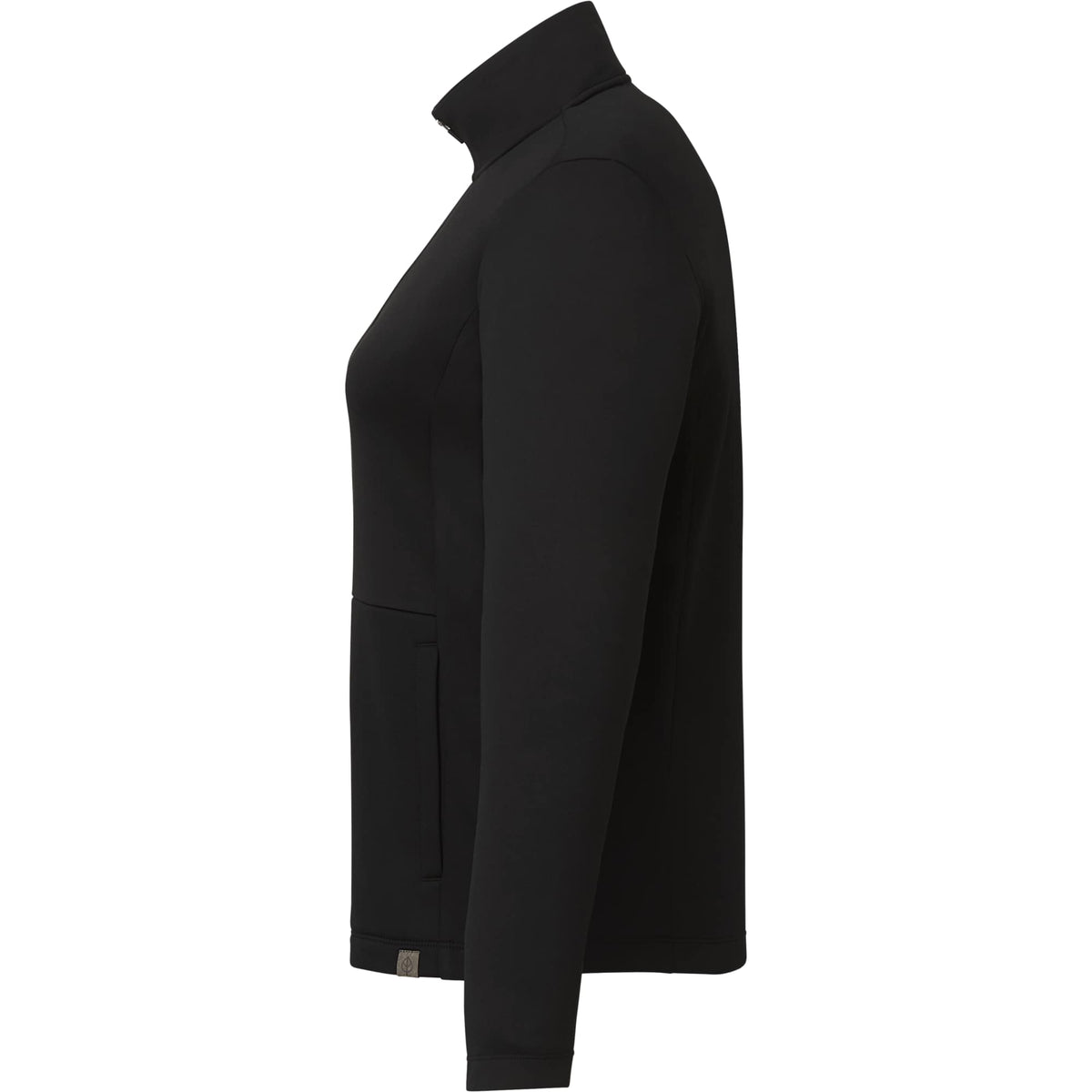 Merritt Recycled Fleece Full Zip for Women Transfer - Black - Left Side