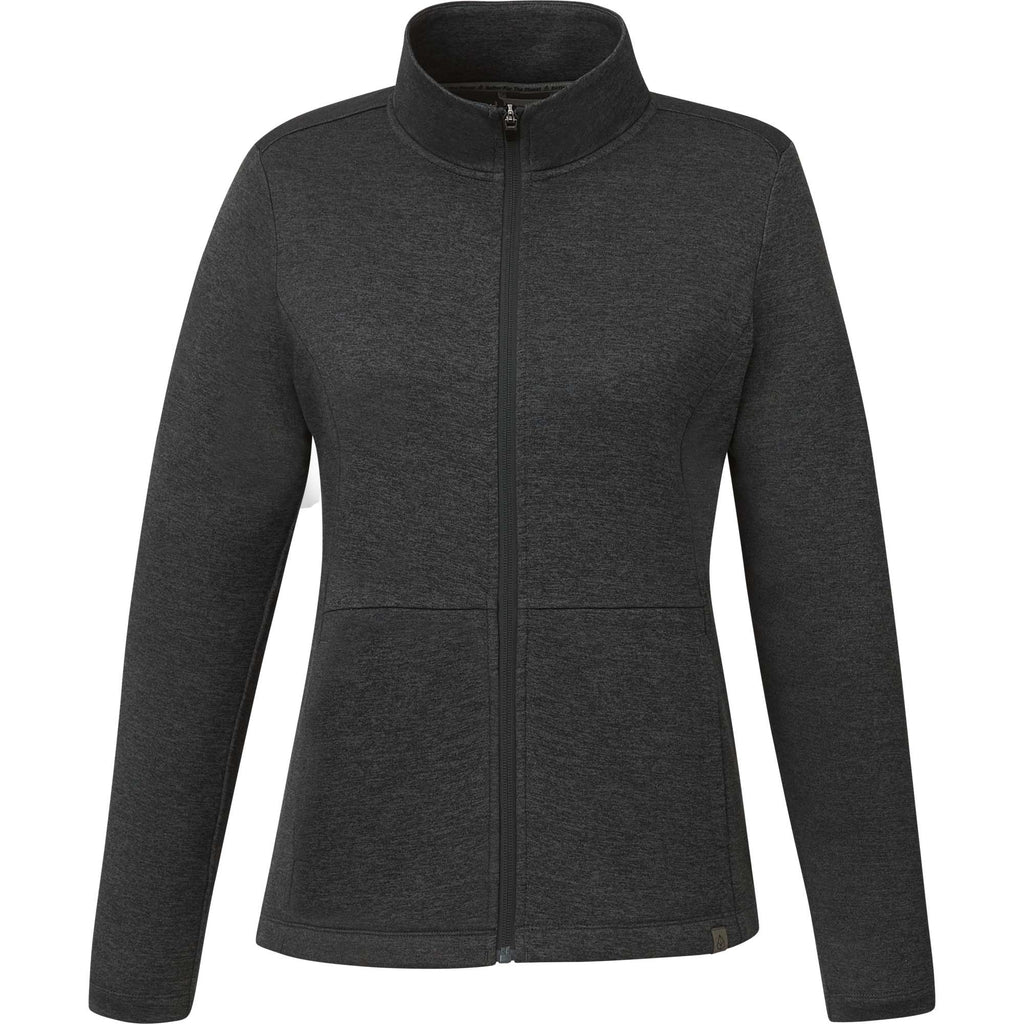 Merritt Recycled Fleece Full Zip for Women Transfer - Heather Dark Charcoal - Front