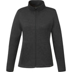 Merritt Recycled Fleece Full Zip for Women Transfer - Heather Dark Charcoal - Front