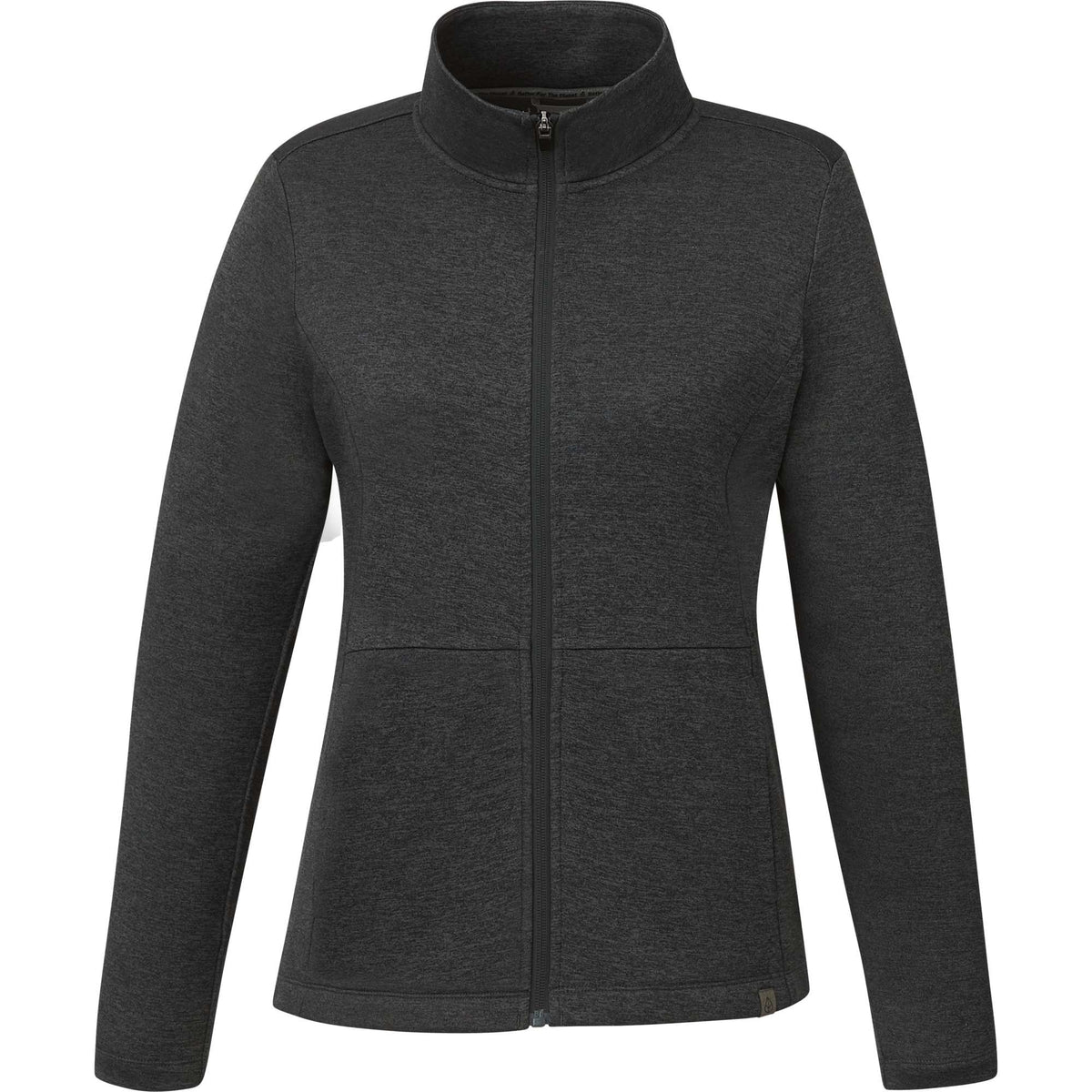 Merritt Recycled Fleece Full Zip for Women Transfer - Heather Dark Charcoal - Front