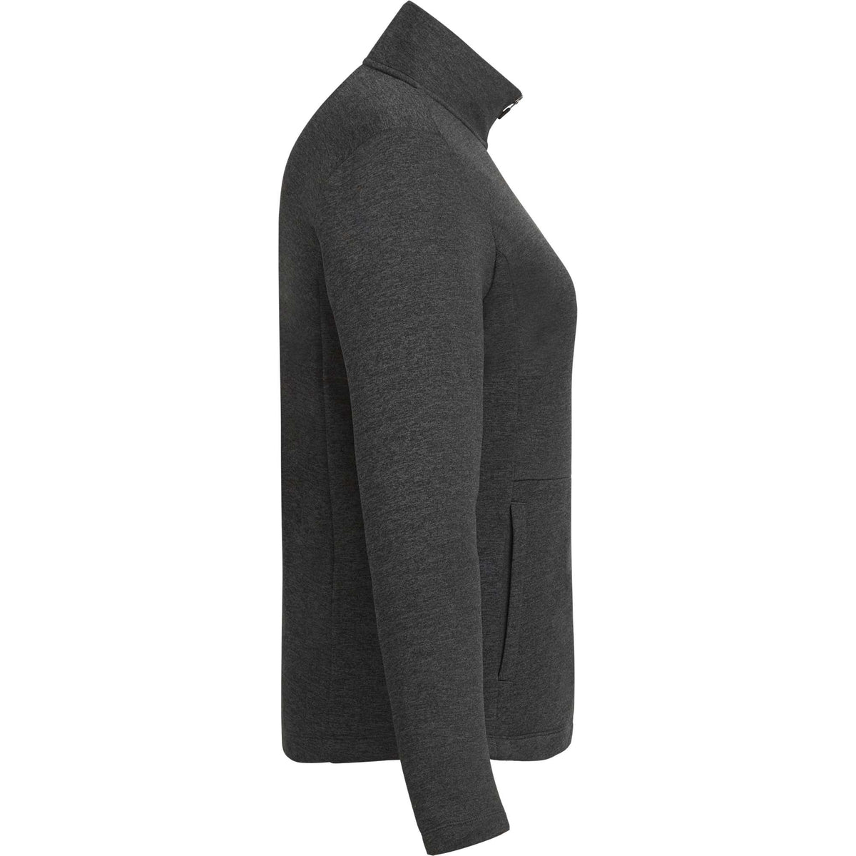 Merritt Recycled Fleece Full Zip for Women Transfer - Heather Dark Charcoal - Right Side