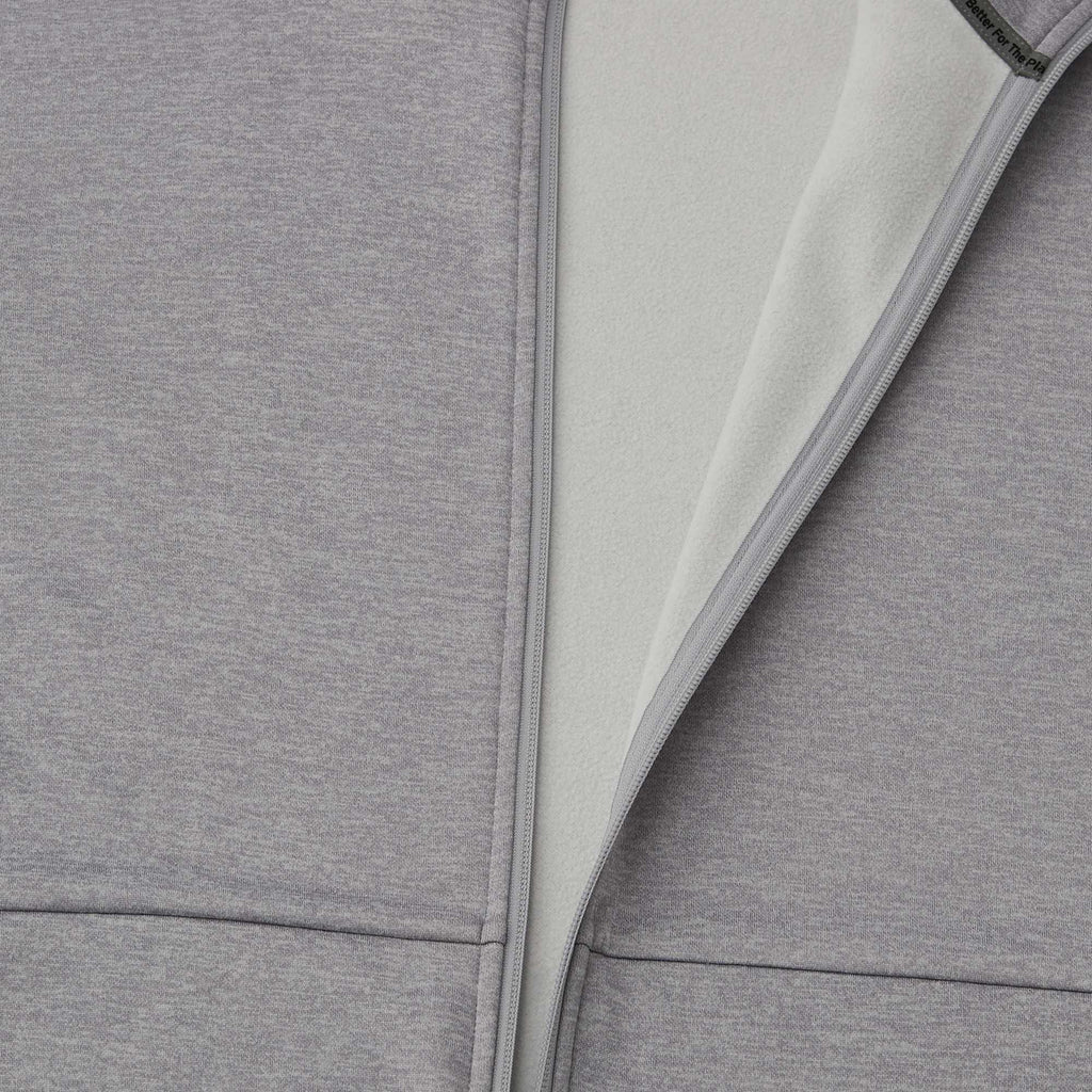 Merritt Recycled Fleece Full Zip for Women Transfer - Heather Grey - Detail 2