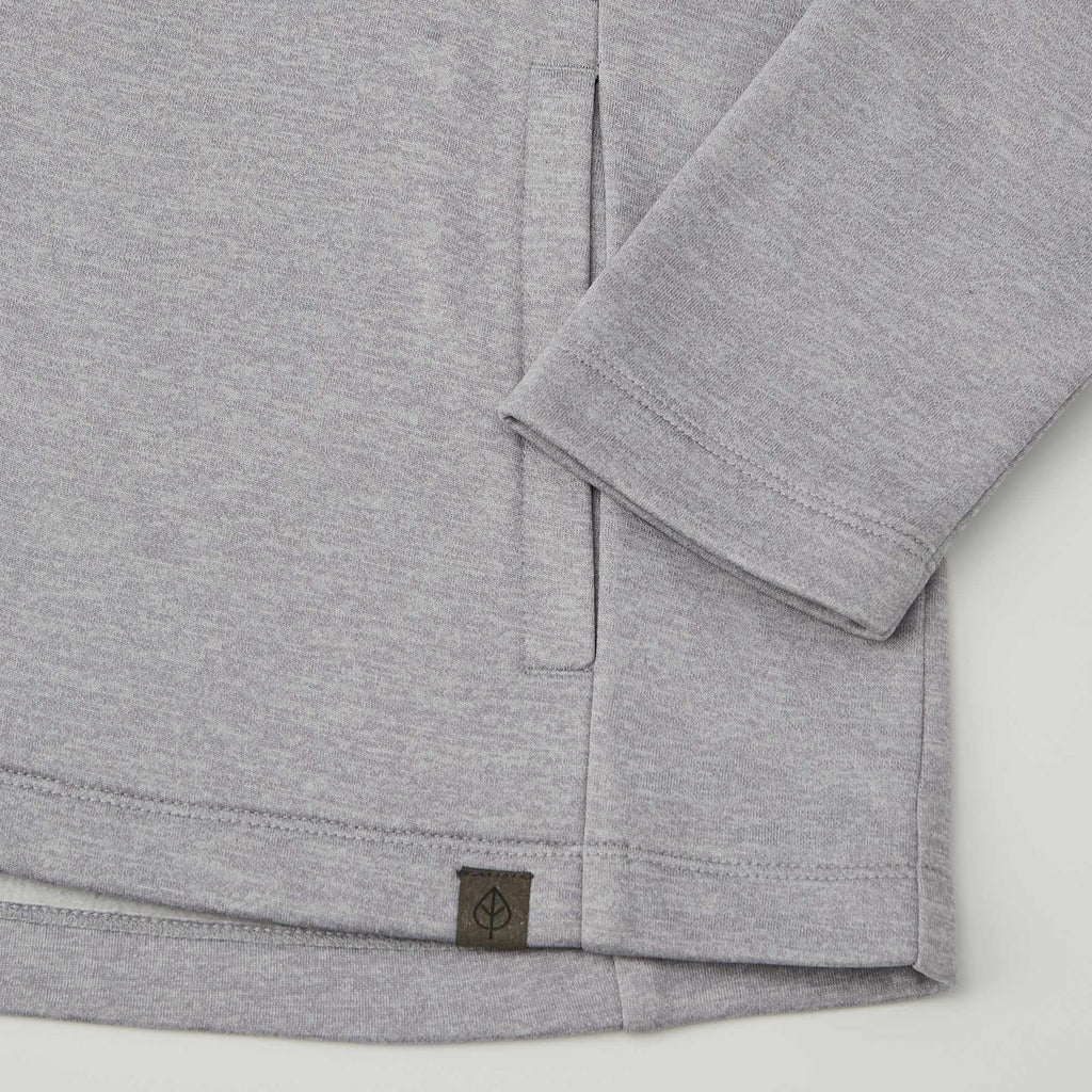 Merritt Recycled Fleece Full Zip for Women Transfer - Heather Grey - Detail