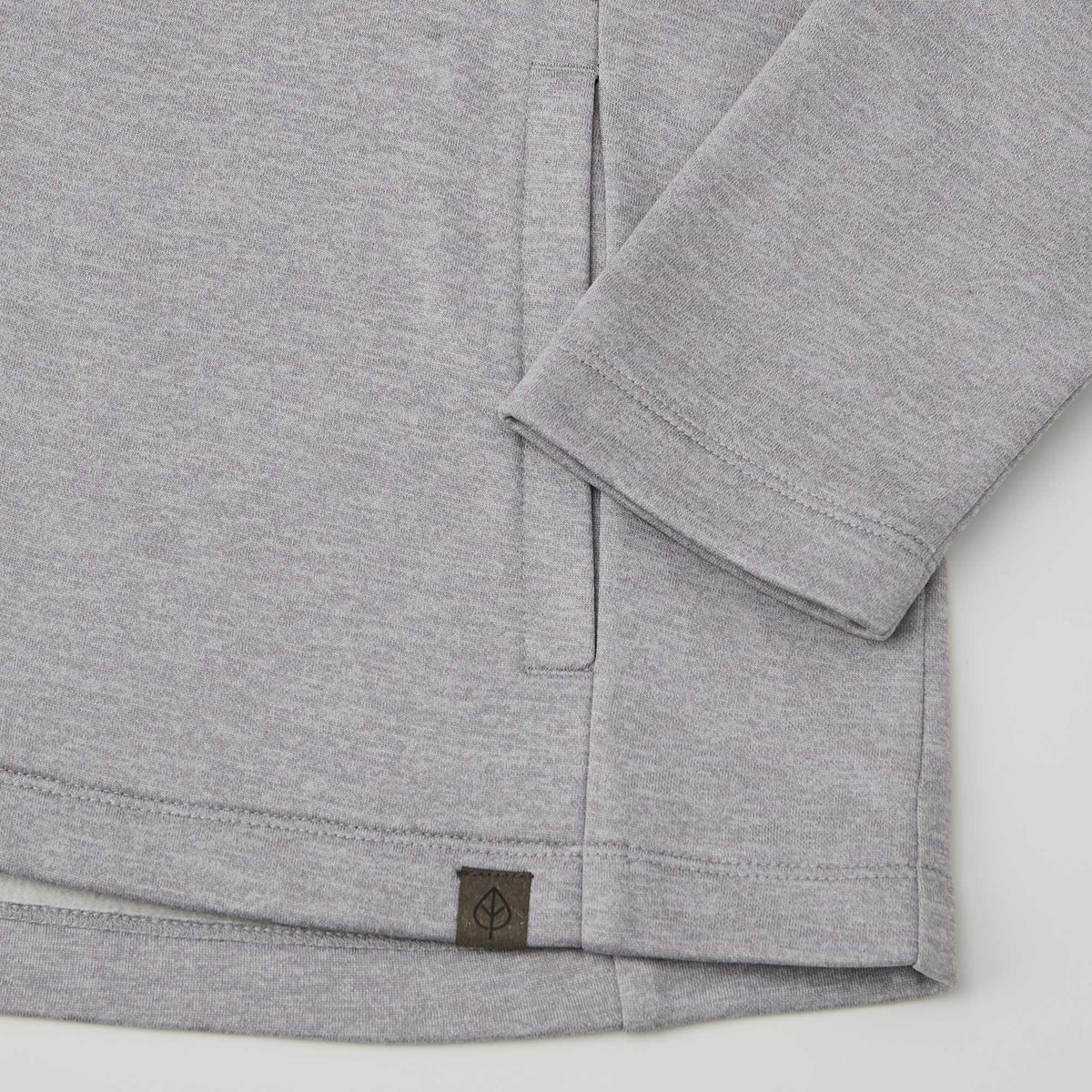 Merritt Recycled Fleece Full Zip for Women Transfer - Heather Grey - Detail