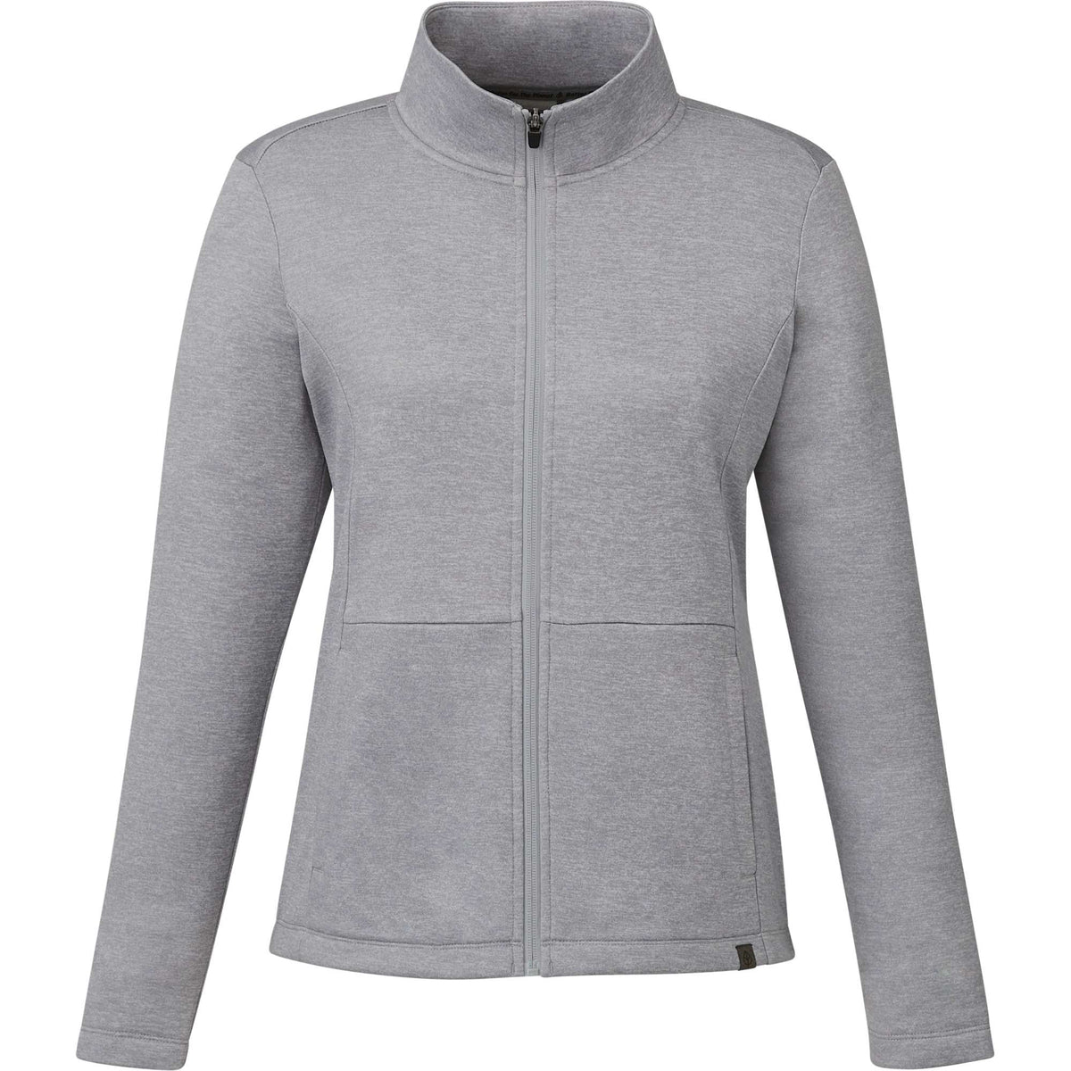 Merritt Recycled Fleece Full Zip for Women Transfer - Heather Grey - Front