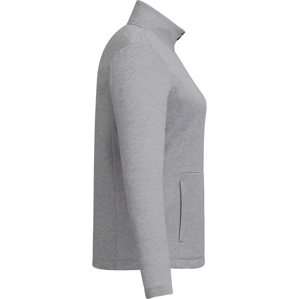 Merritt Recycled Fleece Full Zip for Women Transfer - Heather Grey - Right Side