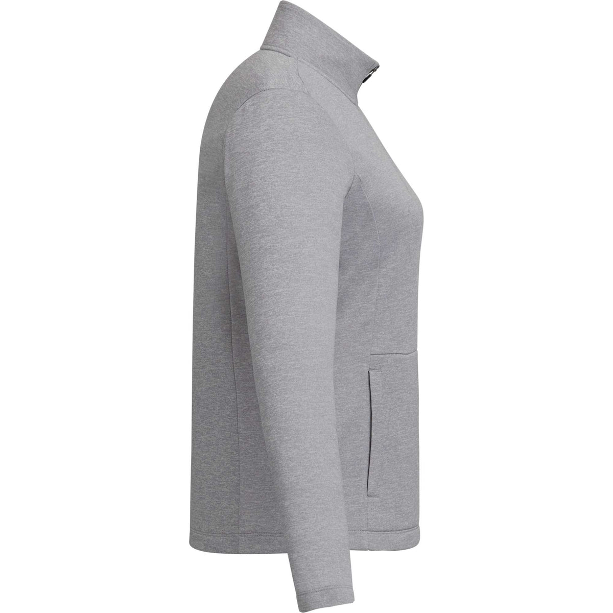 Merritt Recycled Fleece Full Zip for Women Transfer - Heather Grey - Right Side