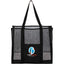 Mesh Beach Tote with Side Pockets, Large Transfer - Black - Front