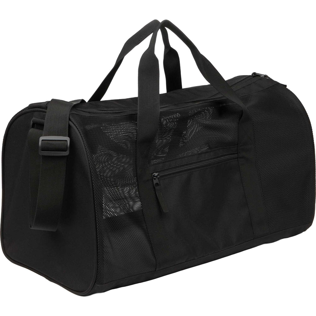 Mesh Duffel Bag in Recycled Polyester - Black - Right Angle