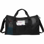 Mesh Duffel Bag in Recycled Polyester Embroidery - Black - Propped
