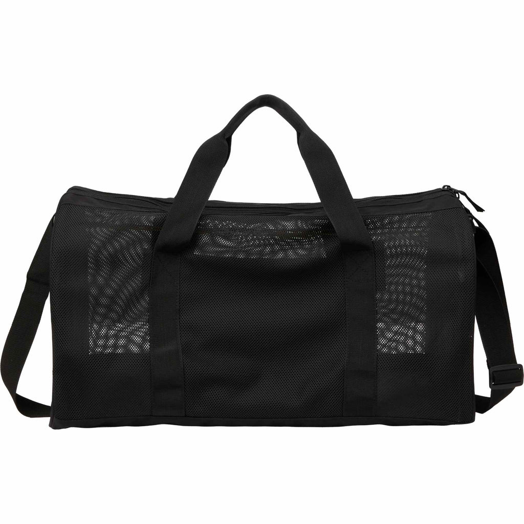 Mesh Duffel Bag in Recycled Polyester Full Color - Black - Back