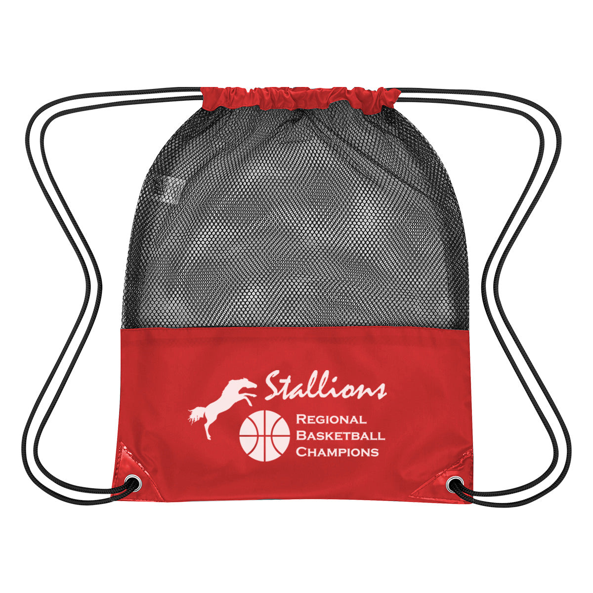 Mesh Sports Pack in Recycled PET - Red - Silk Screen