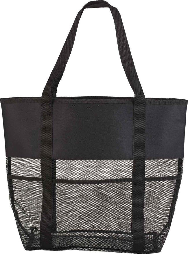 Mesh Utility Beach Tote with Pockets All Around