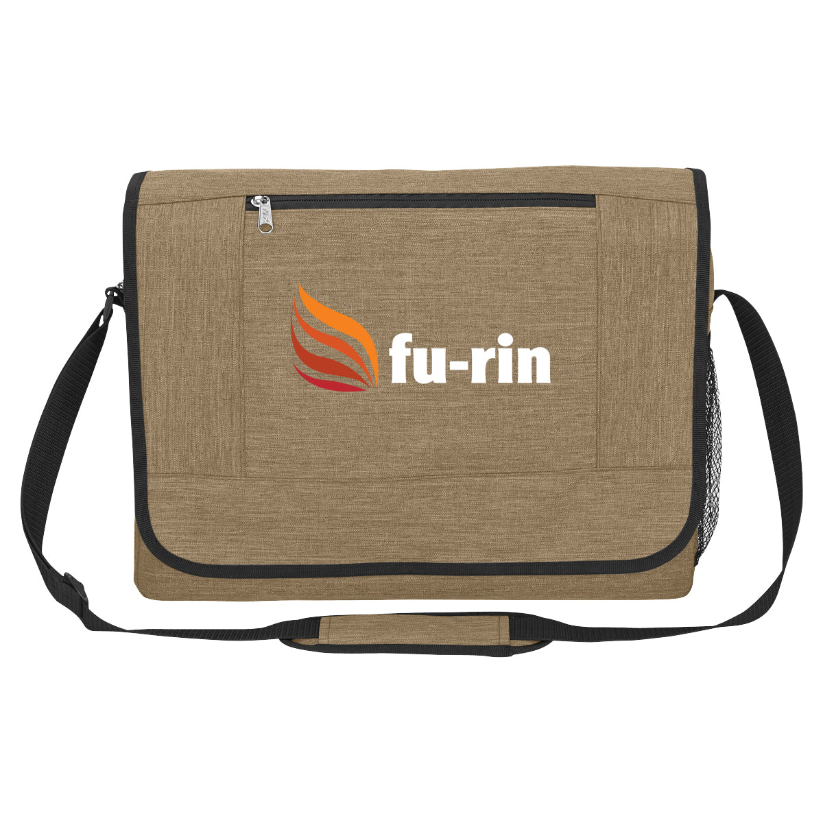 Messenger Bag, High Line Embroidery - Beige - Colorbrite