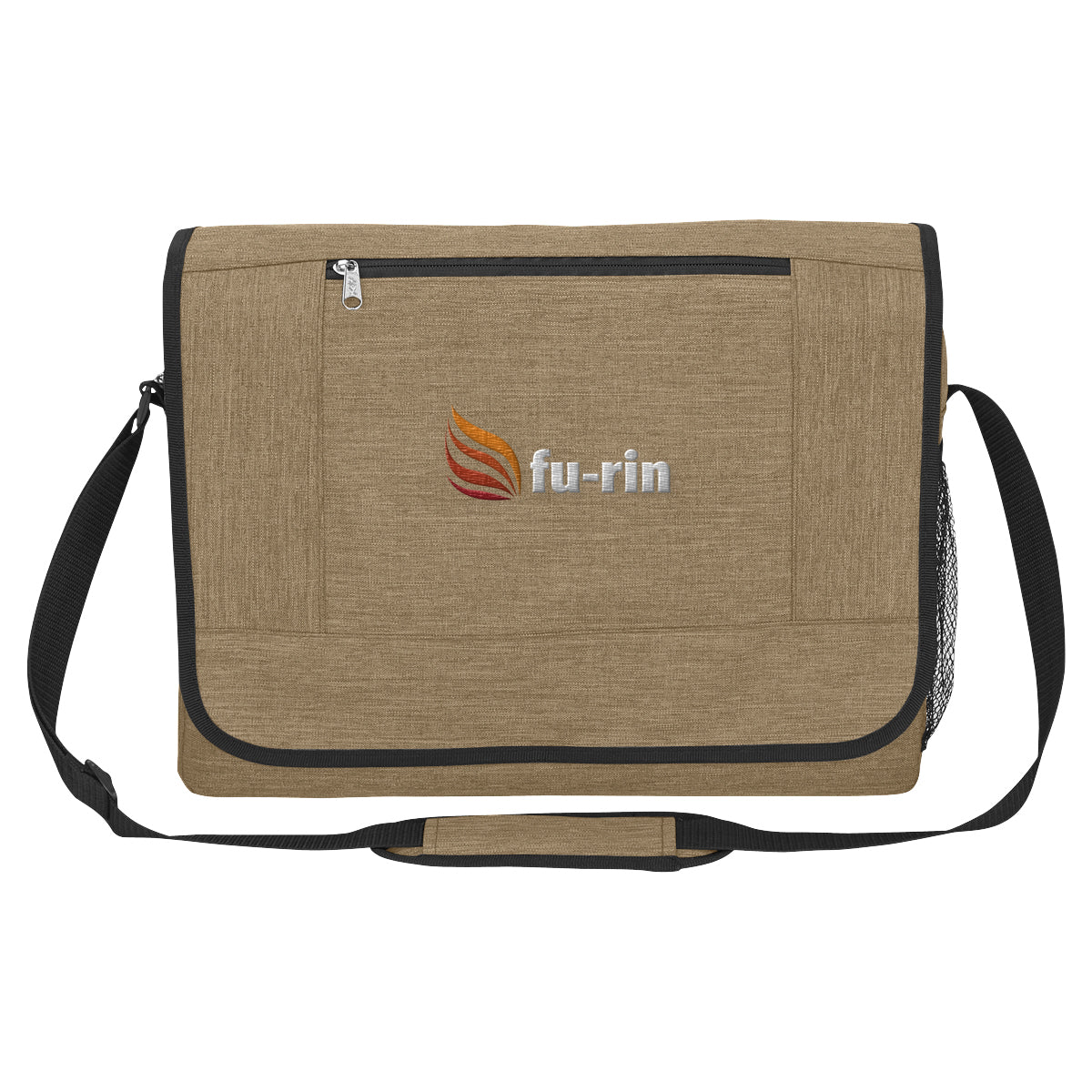 Messenger Bag, High Line Embroidery - Beige - Embroidery