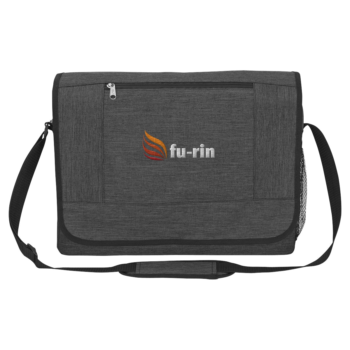 Messenger Bag, High Line Embroidery - Gray - Embroidery
