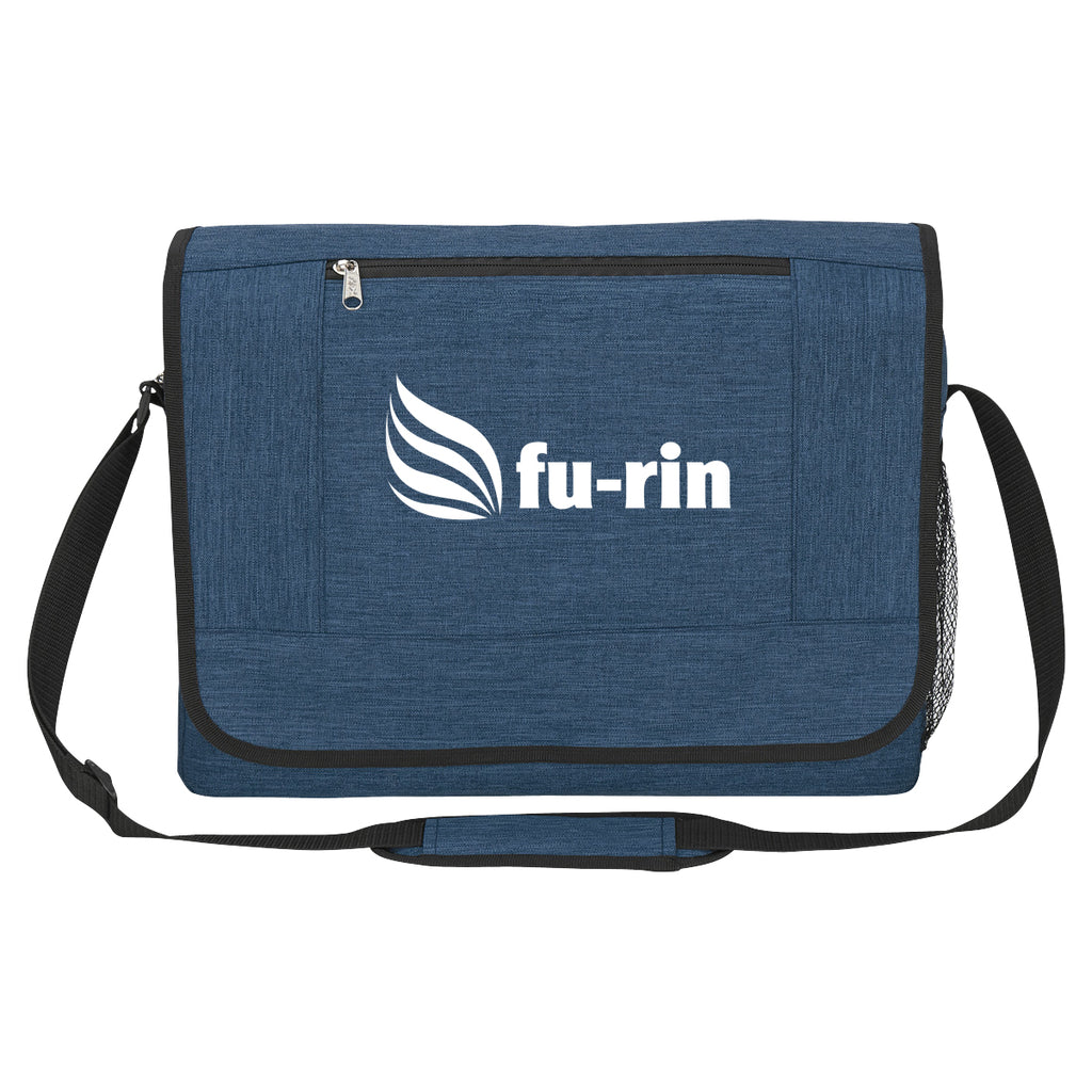 Messenger Bag, High Line - Slate Blue - Silk Screen