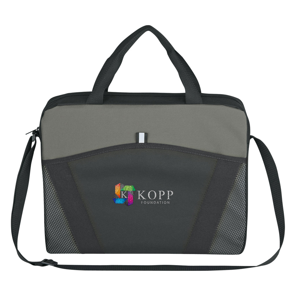 Messenger Brief, Casual Friday - Black - Embroidery
