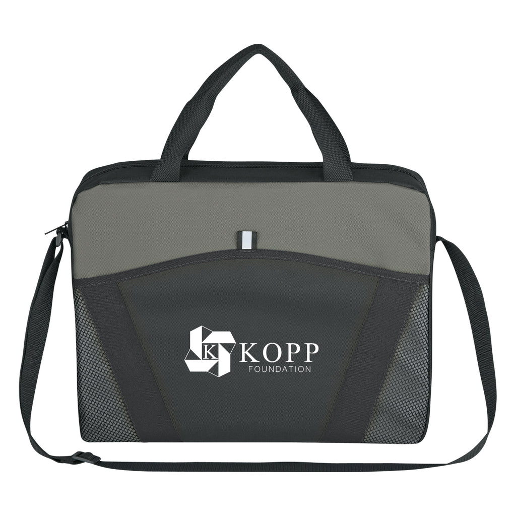 Messenger Brief, Casual Friday - Black - Silk Screen
