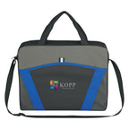 Messenger Brief, Casual Friday Embroidery - Royal Blue - Embroidery