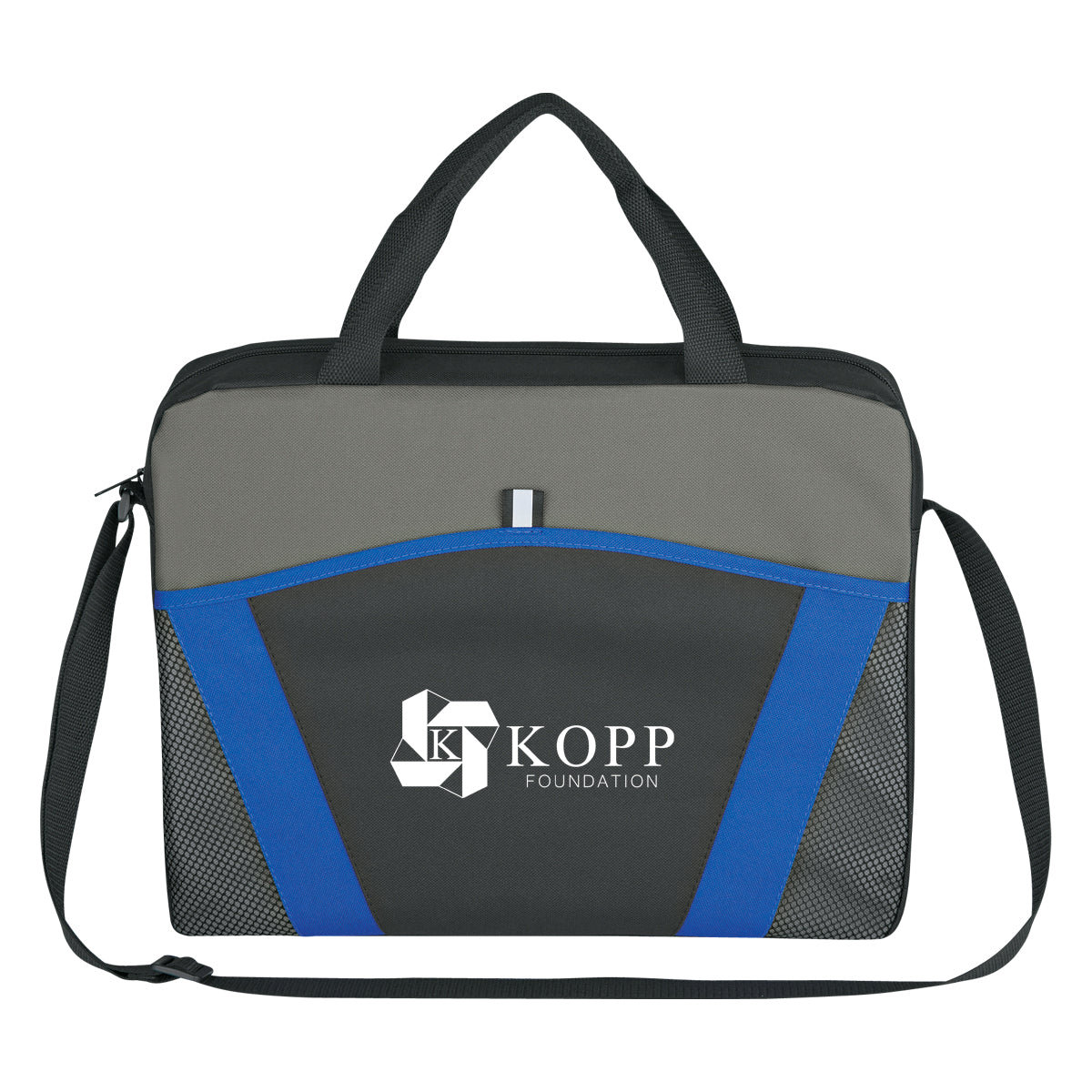 Messenger Brief, Casual Friday - Royal Blue - Silk Screen