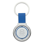 Metal Spinner Key Tag, Circular - Blue - Laser Engraving