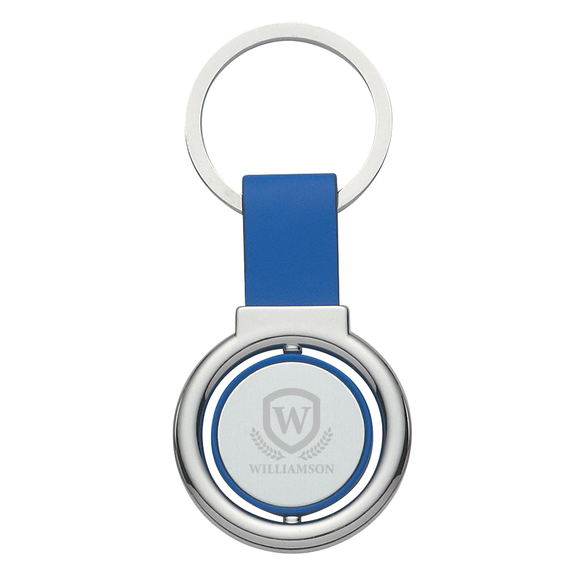 Metal Spinner Key Tag, Circular - Laser Engraving